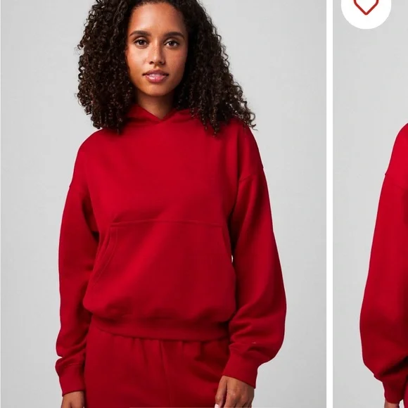 NEW Fabletics Cozy Fleece Sweat Set: Hoodie & Wide Leg Sweatpants - Picture 2 of 12